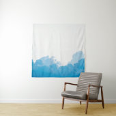 TENTURE NUAGES BLEUS SOUS LE CIEL BLANC (En situation)