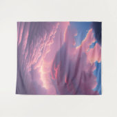 Tenture Nuages roses doux (Devant (Horizontal))