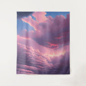 Tenture Nuages roses doux (Devant)