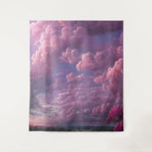 Tenture Nuages roses rayonnants (Devant)