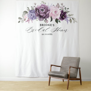 Tenture Nuances de Dusty pourpre fleurs Moody Fête des mar