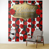 Tenture Nuit à l'Opéra| Red Roses Elégant Contexte (En situation)