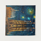 Tenture Nuit Catalan Starry | Gaudí rencontre Van Gogh (Devant (Horizontal))