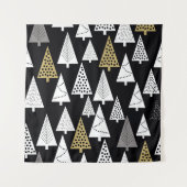 Tenture Nuits d'hiver : Arbres d'or-argent. (Devant)