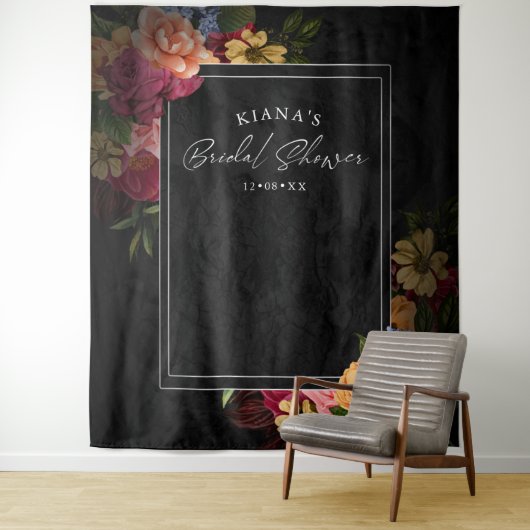 Tenture Nuits Langoureuses Florales Mariage Réception de M (En situation)