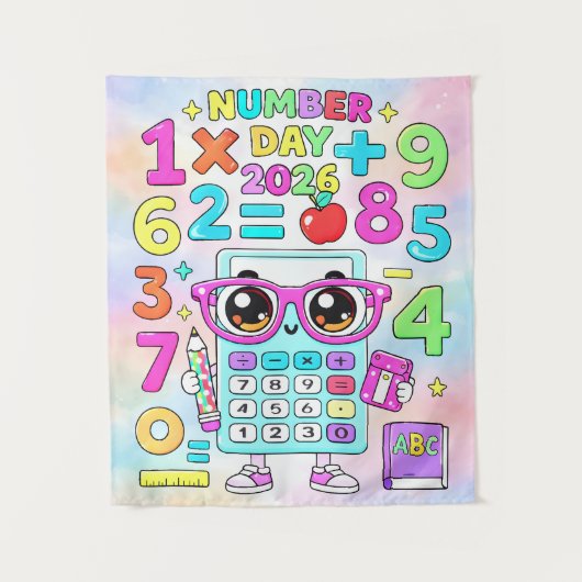 Tenture Number Day 2026 Cute Calculator Math Design (Devant)