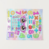 Tenture Number Day 2026 Cute Calculator Math Design (Devant (Horizontal))