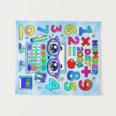 Tenture Number Day 2026 Cute Calculator Math Design (Devant (Horizontal))