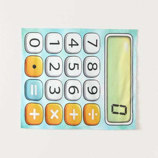 Tenture Number Day Calculator Math Design (Devant (Horizontal))