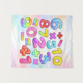 Tenture Number Day Colorful Math Numbers Design (Devant (Horizontal))