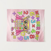 Tenture Number Day Cute Calculator Character Design (Devant (Horizontal))