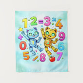 Tenture Number Day Cute Math Animals Design (Devant)