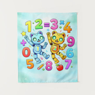 Tenture Number Day Cute Math Animals Design