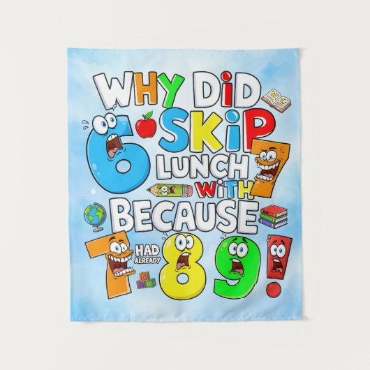 Tenture Number Day Funny Maths 7 8 9 Banner for Schools (Devant)