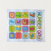 Tenture Number Day Math Icons Calculator Design (Devant (Horizontal))