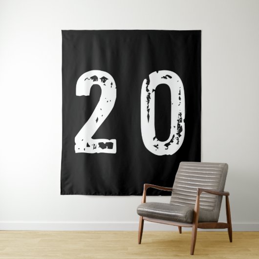 Tenture Numéro de sport 20 (En situation)