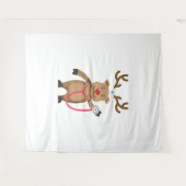 Tenture NURSE REINDEER Funny Mignonne oeuvre de Noël Nursi (Devant (Horizontal))