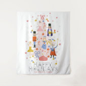 Tenture Nutacker Pink Christmas Tree Holiday (Devant)