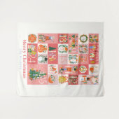 Tenture Nutcracker Noël Holiday Pink Advent Calendrier (Devant (Horizontal))