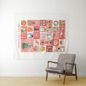 Tenture Nutcracker Noël Holiday Pink Advent Calendrier (En situation (horizontale))