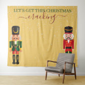 Tenture Nutcracker Yellow Christmas Photo Booth Backdrop (En situation (horizontale))