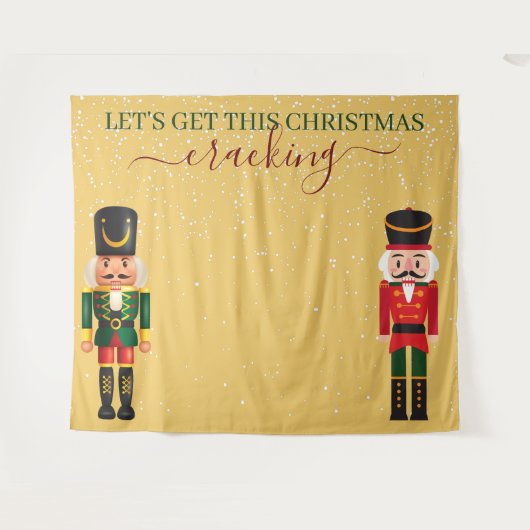 Tenture Nutcracker Yellow Christmas Photo Booth Backdrop (Devant (Horizontal))