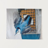 Tenture Nuthatch à poitrine blanche en neige - Photo origi (Devant (Horizontal))