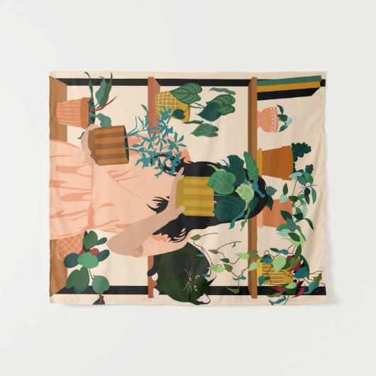 Tenture Oasis pointillée (Devant (Horizontal))