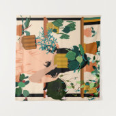 Tenture Oasis pointillée (Devant (Horizontal))