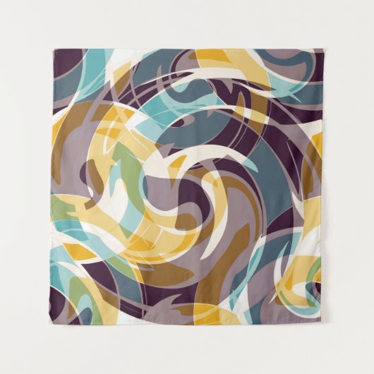 Tenture objets géométriques Abstraits graffiti grunge effe (Devant (Horizontal))