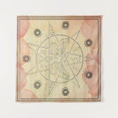 Tenture Occult Secrets rose sorcières de roses Sigil (Devant (Horizontal))