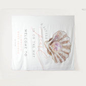 Tenture Ocean Coastal Beach Little Pearl Baby shower (Devant (Horizontal))