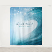 Tenture Ocean Elegant Beach Wedding Tapestries fond (Devant)