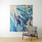 Tenture Ocean Life - Digital Art Mosaic (En situation)