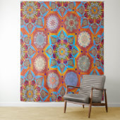 Tenture Octo plus brillant arabesque style mauresque rouge (En situation)