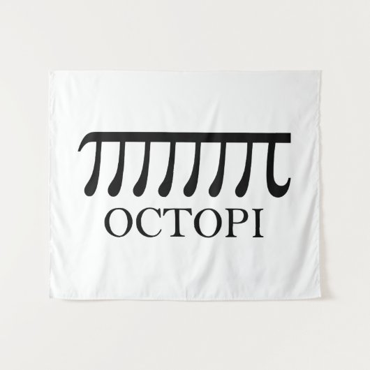 Tenture Octopi - Funny Pi Octopus Math (Devant (Horizontal))