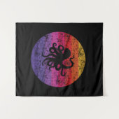 Tenture Octopus rétro (Devant (Horizontal))