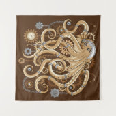 Tenture Octopus Steampunk Surreal Retro Style Machine (Devant (Horizontal))