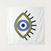 Tenture Oeil bleu, bonne chance, protection contre le mauv (Devant (Horizontal))