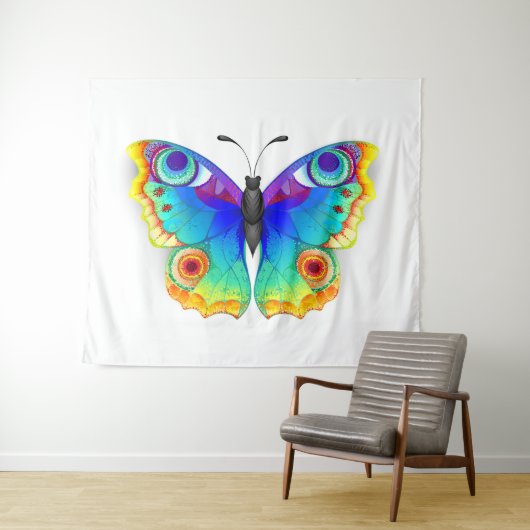 Tenture Oeil de paon arc-en-ciel (En situation (horizontale))