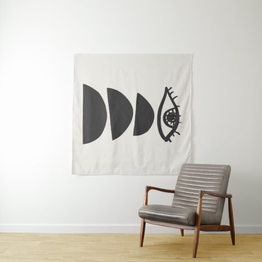 Tenture oeil de vision Abstrait avec équilibrage pierres t (En situation (horizontale))