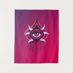 Tenture Oeil démon Vaporware - Gothique coloré