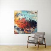 Tenture Oeuvre colorée Abstraite contemporaine (En situation)