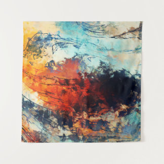 Tenture Oeuvre colorée Abstraite contemporaine