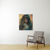 Tenture Oeuvre d'Anime Girl entourée de Rainbow Light (En situation)