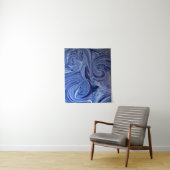 Tenture OEuvre d'art bleu et blanc (En situation)