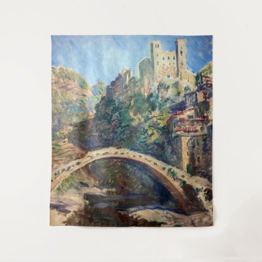 Tenture OEuvre d'art Claude Monet - Le Château de Dolceacq (Devant)