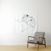 Tenture Œuvre d'art minimaliste de Schnauzer peint à la ma (En situation (horizontale))