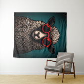 Tenture Oeuvre d'art murale de moutons cool (En situation (horizontale))