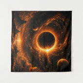 Tenture Œuvre d'art murale Éclipse spatiale, Impression de (Devant (Horizontal))